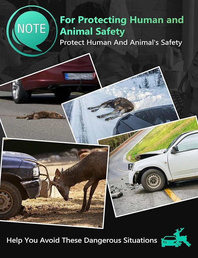 Elook Upgraded Deer Whistles for Car, Deer Horn for Car, Save Deer Whistle for Vehicles, Trunks, Motorcycle, Three-Horn, 6 Pack (Patented Product) Automotive Safety Kits