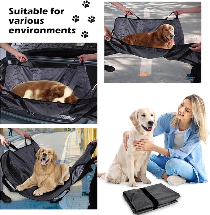 Dog Stretcher for Large Dogs, Dog Stretcher, Portable Stretcher, Emergency Animal Carrier Capable of Holding up to 300 pounds with 8 Handles(Gray)