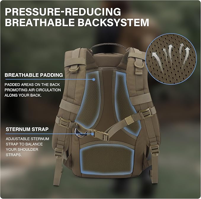 Mardingtop Military Tactical Backpack for Men 20L Molle Rucksack EDC Daypack for Hiking,Travel,Camping, Hunting
