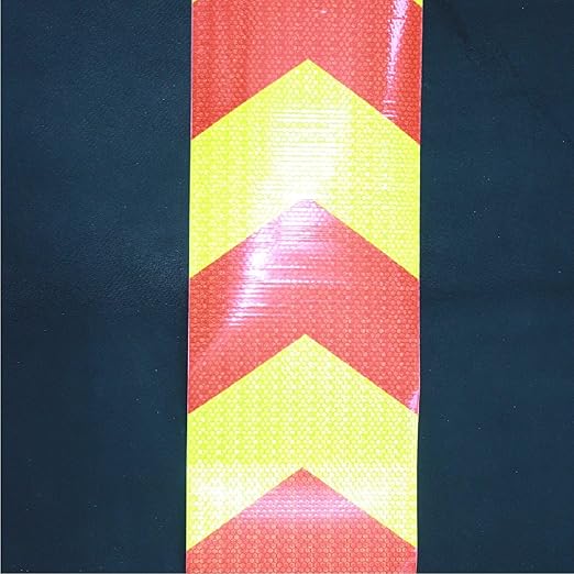 Reflective Tape 8 Inch x 68 Feet, High Visibility Safety Caution Strips, Hazard Conspicuity Warning Adhesive Stickers