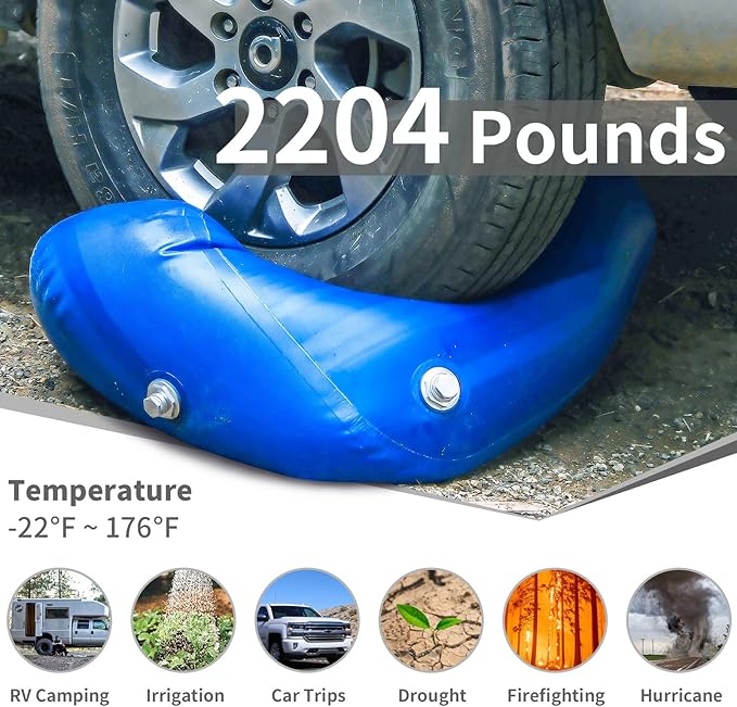 Water Storage Bladder for Drinking, TPU Water Bladder Tank, No BPA & PVC Portable Collapsible Flexible Container for RV Camping, Emergency Water Supply & Irrigation, Food-Grade Materials, 100 Gallon