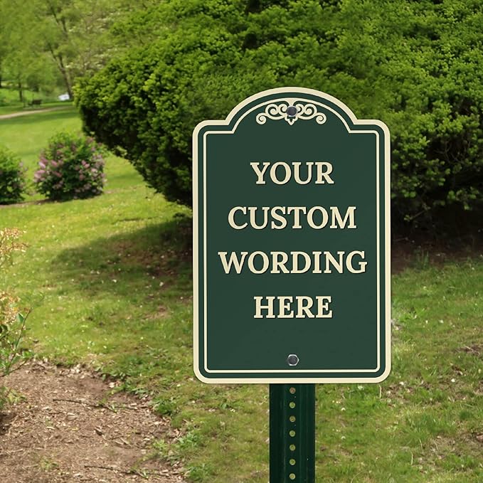 Custom Indoor/Outdoor Decorative Sign,Custom Personalized Green Sign, 12x18 Inches, ACM, Fade Resistant, Made in USA