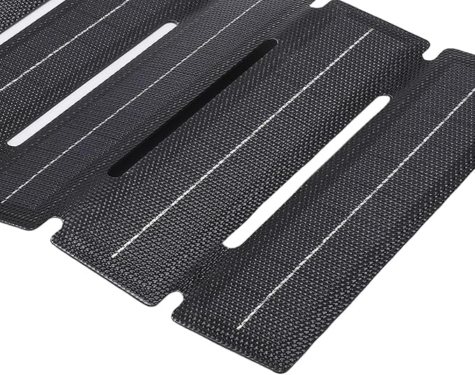 Generic Foldable Solar Panel, 25w 5 Fold Monocrystalline Silicon Etfe Thin Portable Solar Panel with 10 in 1 Connector Cable, Water Proof, for Outdoor Travel, Camping, Hiking
