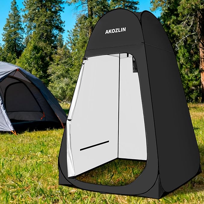 AKOZLIN Portable Pop Up Shower Tent Instant Privacy Dressing Changing Tent Outdoor Shower Room Camp Toilet Tent