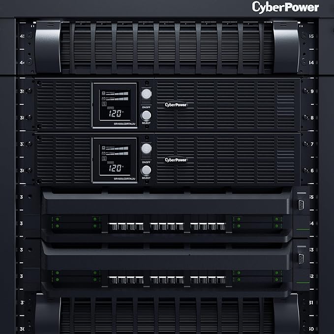 CyberPower OR1000PFCRT2U PFC Sinewave UPS System, 1000VA/700W, 8 Outlets, AVR, 2U Rack/Tower
