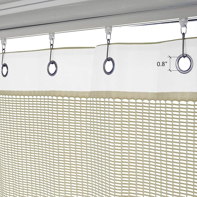 Macochico Medical Room Divider Curtains Screen Partitions Nickel Grommet Bean Hospital Medical Clinic Spa Lab Cubicle Curtain Divider Privacy Screen, 10ft Wide x 8.5ft Tall(1 Panel)