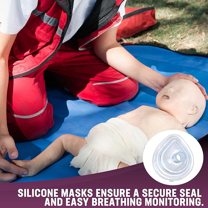 Kemp USA First Aid Adult and Infant CPR Mask Combo Kit (10)
