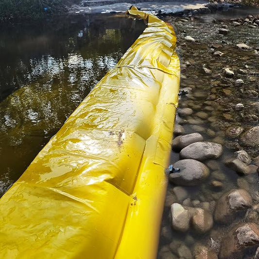 Flood Protection Self-Rising Water Gate Flood Barrier for Home,Garage Doors,Basements,Warehouses,Absorbent Sandbag Alternative L:13' x W:6.5' x H:2'