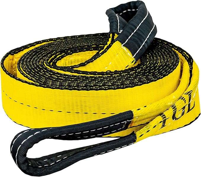 TGL Heavy Duty Tow Strap with Loops, 3" x 20', 30,000 lb Break Strength, Reinforced Loops - Emergency Strap for Truck, UTV, ATV - Compatible with Jeep Accessories, Ford, Toyota.