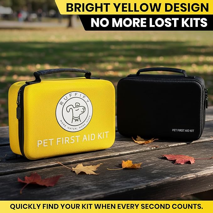 Dog First Aid Kit – 27 Essential Items Pet Emergency Kit Accessories for Car, Travel, Hunting, Hiking & Camping Gear with Mini Pouch for Home, Office & Outdoor Adventures