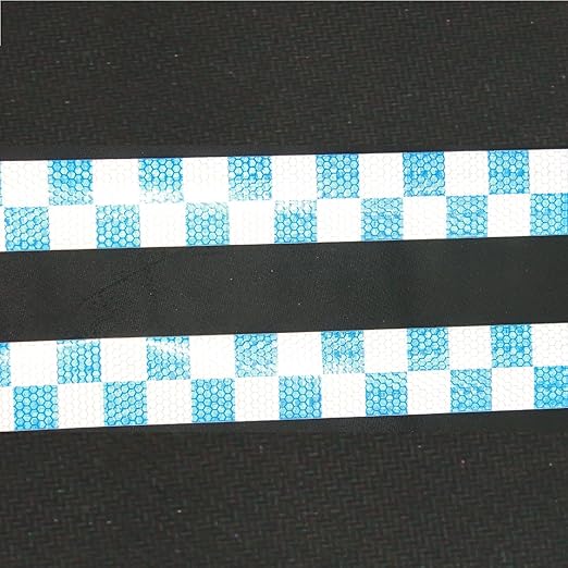 Reflective Tape Blue White 2 Inch x 168 Feet, Outdoor Waterproof Warning Reflector, Night Safety Stickers for Car Bicycles