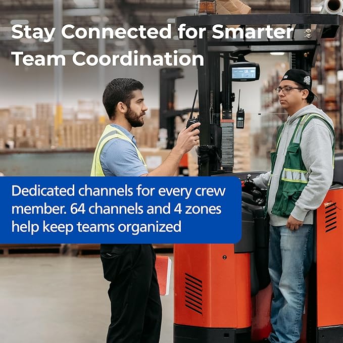 KEWOOD NX-P1302AU ProTalk 2W Business Two-Way Radio – Simple Setup, 64 Channels, Upgradeable to Digital, Long-Lasting 19.5 Hour Battery, Loud 1,000 mW Speaker, MIL-STD 810 & IP54/55 Rating