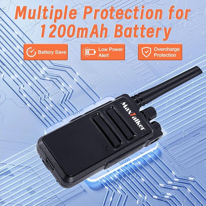 MT-5X Walkie Talkies Long Range for Adults, FRS Radios Walkie Talkie with Conduit Earpiece, Walkie Talkies Rechargeable Type-C Charging Battery, Two Way Radio for Hiking, School（10 Pack）