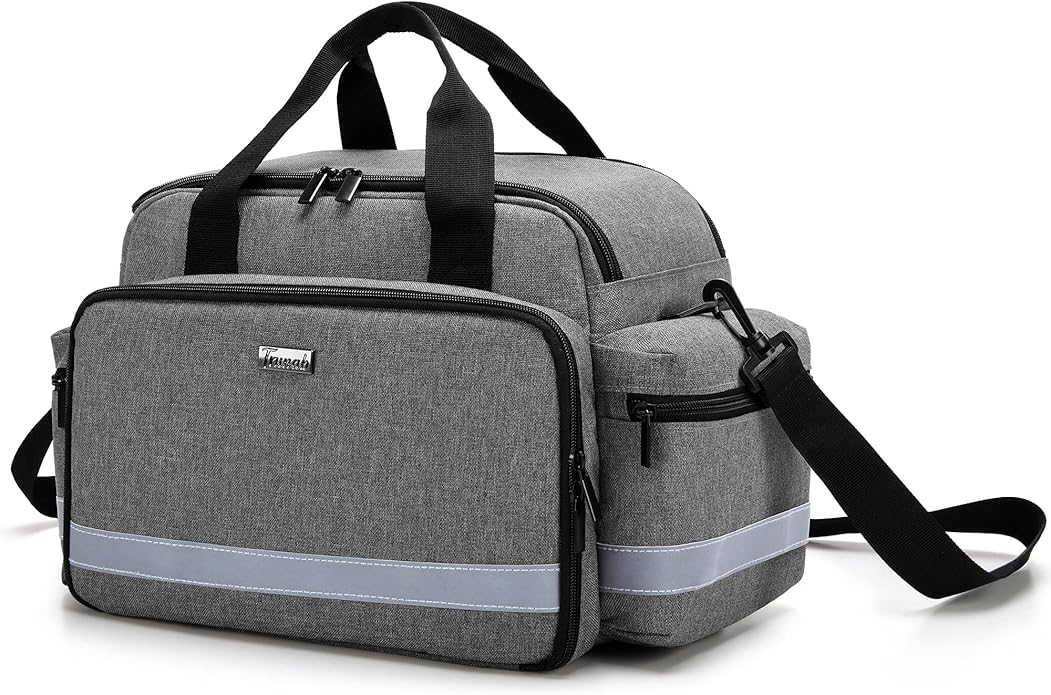 Trunab Home Health Nurse Bag Medical Bag Organizer with Handle and Shoulder Strap for Home Visit, Travel, Nursing Student