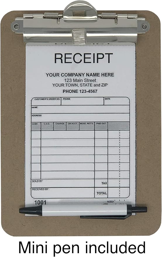 Trade Quest Mini Clipboard 5'' x 7'' Pen Holder Clip (Pen Included) (Pack of 12)