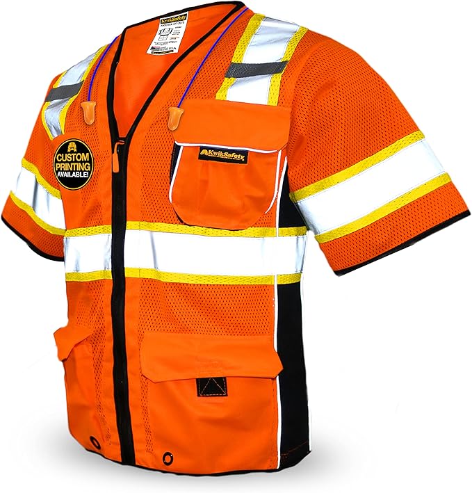 KwikSafety - Charlotte, NC - Men's & Women's Class 3 Safety Vest PPE Hi Vis Reflective ANSI OSHA