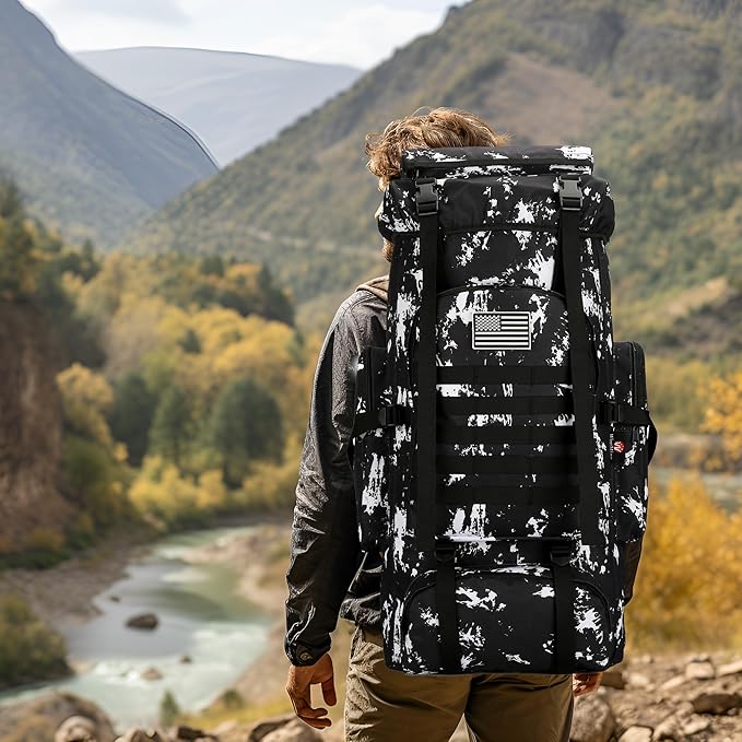 Hiking Backpack for Men 70L/100L Camping Backpack Military Rucksack Molle 3 Days Assault Pack for Climbing