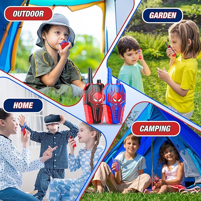 Walkie Talkies for Kids Ages 3-8: Cool Toys Gifts for 3 4 5 6 7 8 9 10 Year Old Boys Kid Outdoor Camping 2 Way Radio Toy Brithday Gift for Grandkids Boy Age 3-4 4-6 5-7 Toddler Walkie Talkies