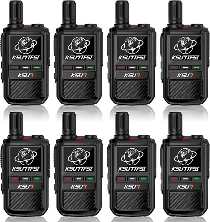 Lifetime Free Global Rapid Walkie Talkies Unlimited Range Nationwide PTT 4G LTE PoC Long Range Two Way Radio 5000 Miles Long Distance with Flashlight for Family,Outdoor,Logistics (8 Pack with SIM)