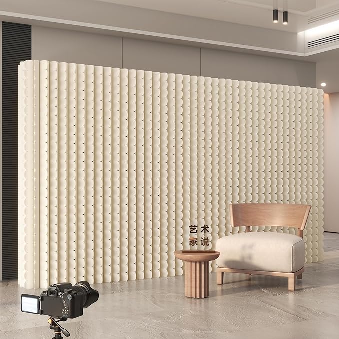 Foldable Room Divider Privacy Screens Movable Temporary Wall Space Partition, 5.25~9.19 FT Tall, 6.56~16.4 FT Width, Choice of Various Sizes and Styles