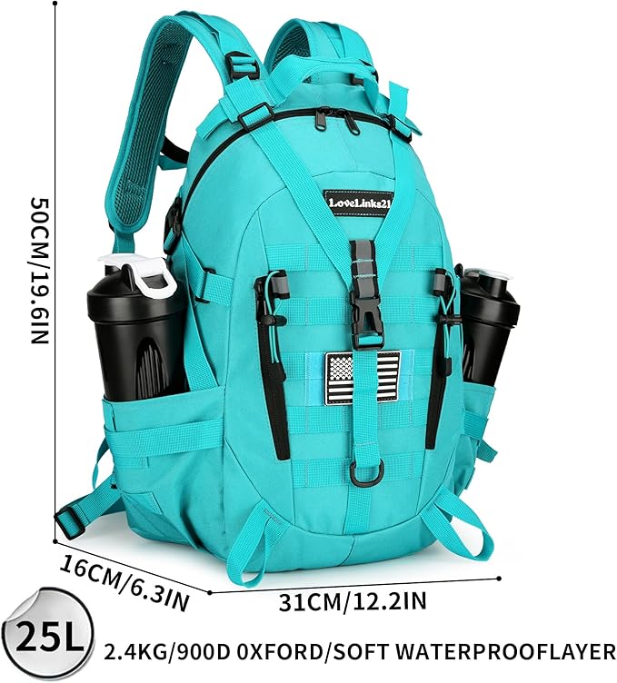 25L Tactical Backpack Hiking Daypacks Outdoor Military Molle Bag EDC Rucksack Motorcycle Backpack for Camping