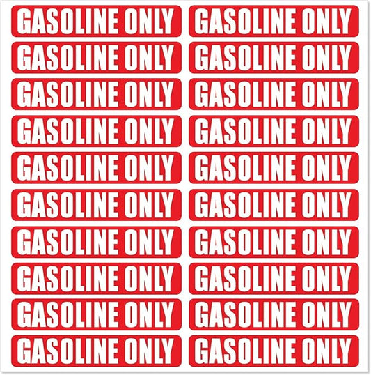 20PCS Gasoline Fuel Only Stickers for Oil Gas Can Sign Truck Boat Decals Car Labels Fuel Tank 3.25 X 0.75 Inch