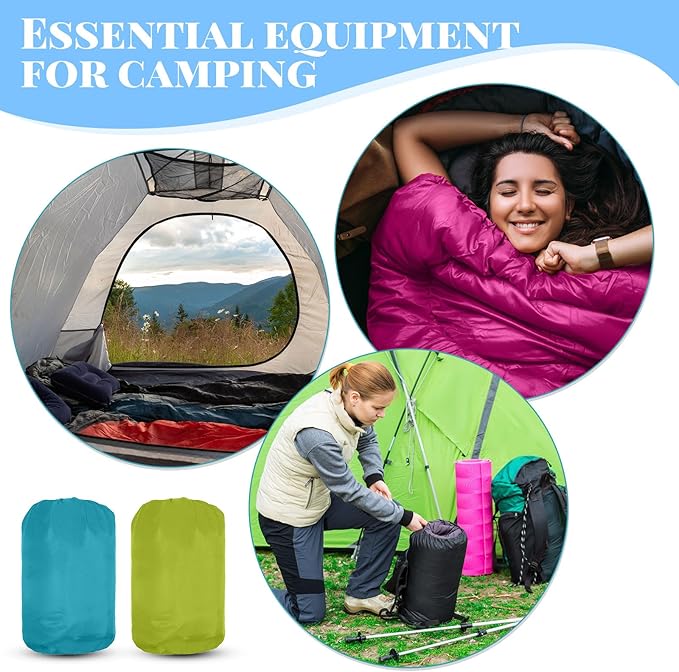 Macarrie 10 Pcs Bulk Sleeping Bags for Homeless Donation Shelter Adults 0 Degree Waterproof Sleeping Bags with Compression Sack for Cold Weather Emergency Hiking Camping Warm