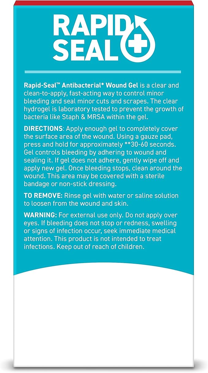 Wound Gel (2 Tubes) | Stops Bleeding in Seconds | Ideal for Cuts, Scrapes and Razor Nicks for Emergency First Aid Supplies