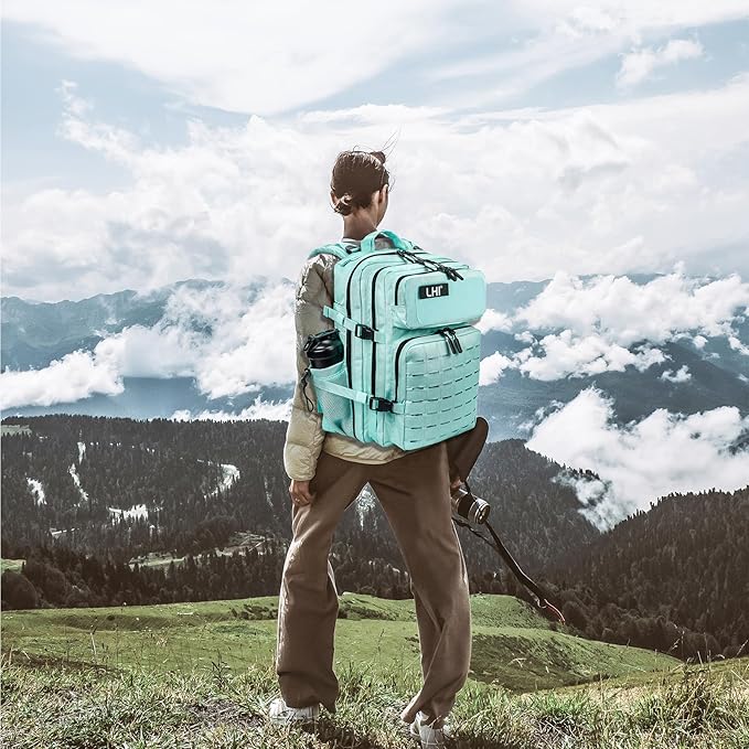 LHI Tactical Military Backpack for Men 25L/45L Large Molle Army Assault Pack 3 Day Hiking Rucksack With Bottle Holder