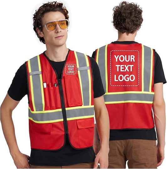 A-KSAFETY Custom High Visibility Reflective Safety Vest with logo
