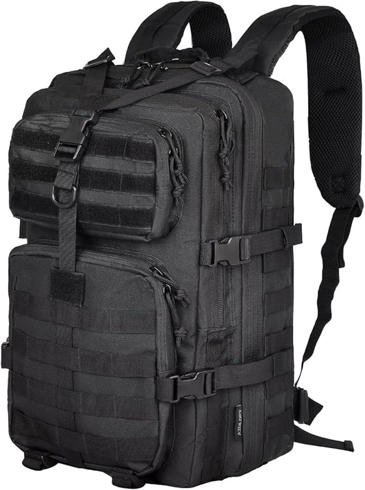 40L Military Tactical Backpack for Men, Tactical Laptop Backpack with Molle Waterproof, Army 3 Days Assault Pack & Bug Out Bag for Hiking (09-Black)