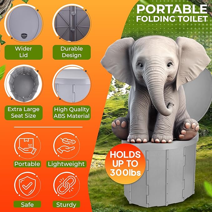 Waterproof Portable Camping Toilet Tent - Privacy Camping Bathroom Tent for Adults - Outdoor Toilet for Camping with 12 Waste Bags - Porta Potty for Camping - Camping Potty, Camp Toilet Portable