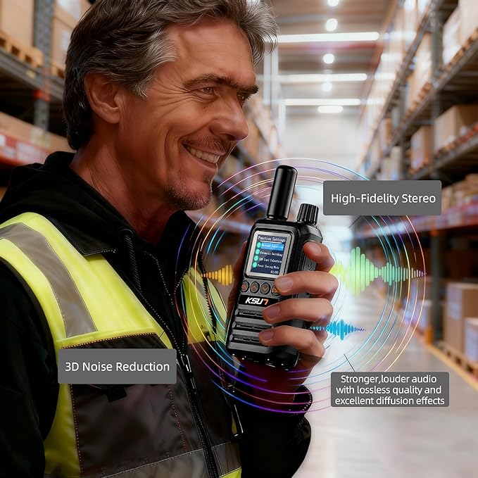 Lifetime Free Global Rapid Walkie Talkies Unlimited Range Nationwide PTT 4G LTE PoC Long Range Two Way Radio 5000 Miles Long Distance Radios for Family,Logistics,Construction (6 Pack with SIM)