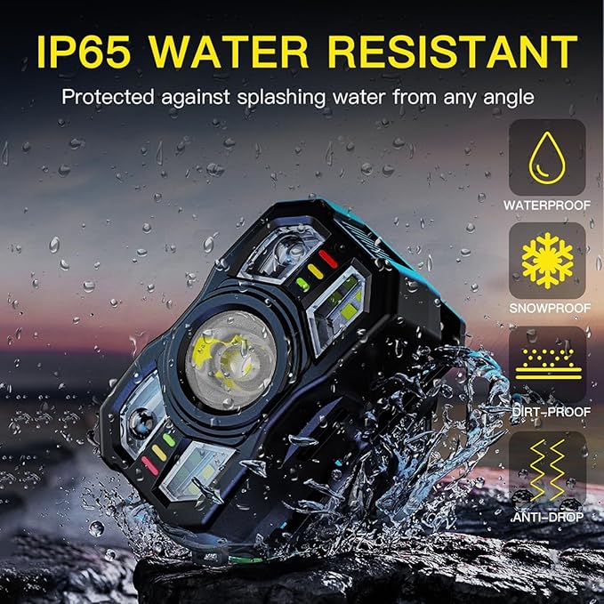 KunHe 20 Pack led Rechargeable Headlamp Flashlight Headlight Motion Sensor 10 Mode for Outdoor Camping Gear Hiking Fishing Running Cycling Headlight Emergency Lights for Home Christmas Gifts for Men