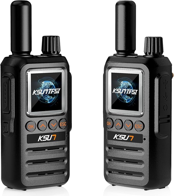 Lifetime Free Global Rapid Walkie Talkies Unlimited Range Nationwide PTT 4G LTE PoC Long Range Two Way Radio 5000 Miles Long Distance Radios for Family,Logistics,Construction (2 Pack with SIM)