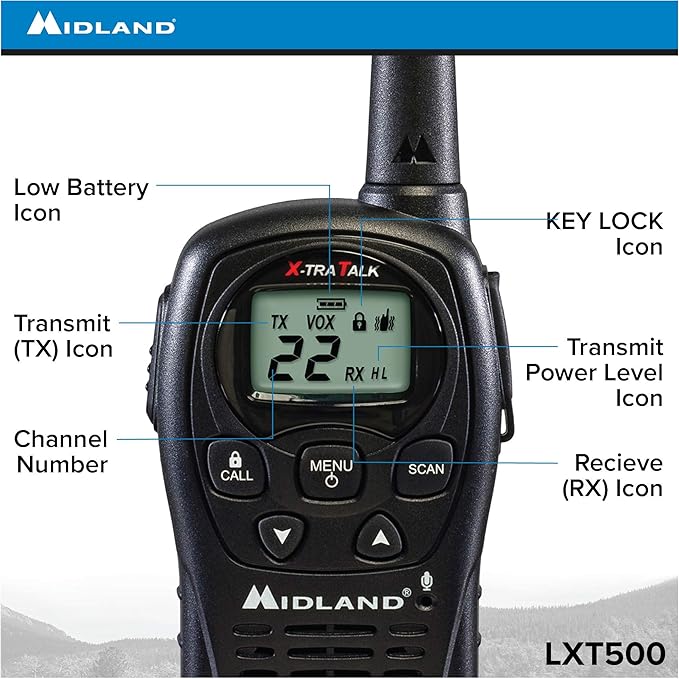 Midland LXT500VP3 FRS Two Way Radios - 10 Pack Bundle w/Chargers