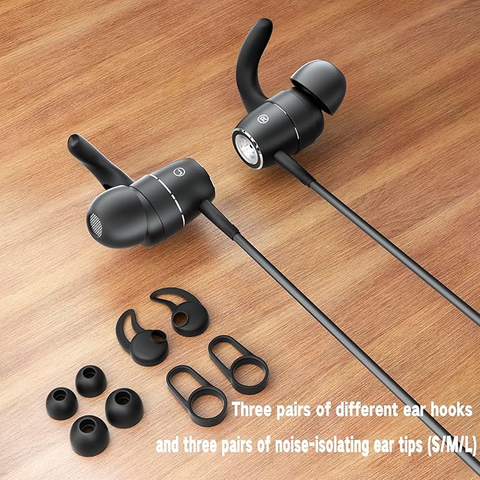 USB C ENC in Ear Headphones with Mic Calls Noise-Canceling Wired Earbuds with Dynamic Bass,(Ear Hooks can be Attached) DAC USB Type C Earphones for iPhone 17 16 15 Pro Max Plus Air iPad Pro Samsung
