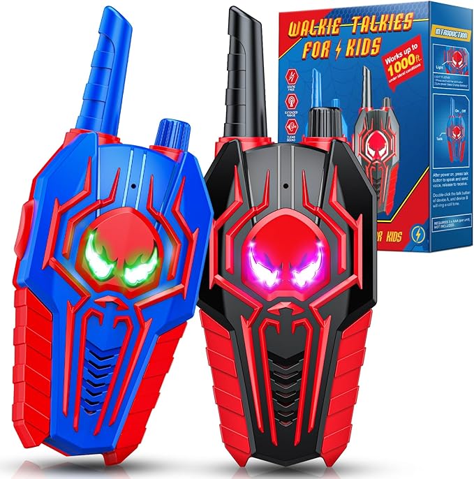Walkie Talkies for Kids Ages 3-8: Cool Toys Gifts for 3 4 5 6 7 8 9 10 Year Old Boys Kid Outdoor Camping 2 Way Radio Toy Brithday Gift for Grandkids Boy Age 3-4 4-6 5-7 Toddler Walkie Talkies