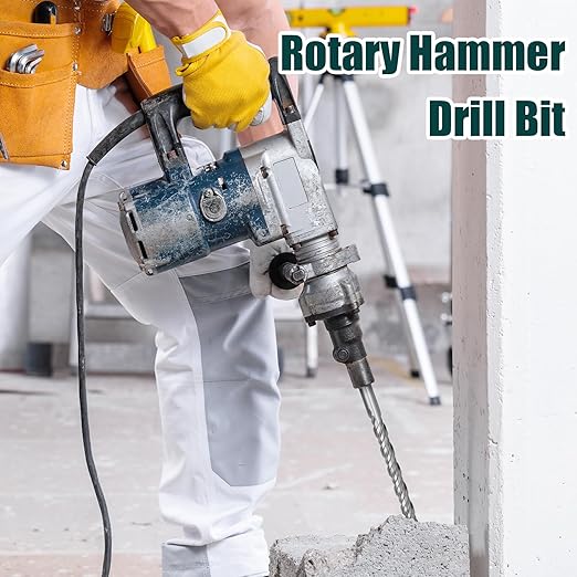 3/8 in x 14.2 in (10 x 360mm) SDS Plus Rotary Hammer Drill Bit, Concrete Drill Bit for Concrete, Brick, Cement and Stone, Length (Length : 360mm / 14.2 inch, 3/8 inch （ 10mm)