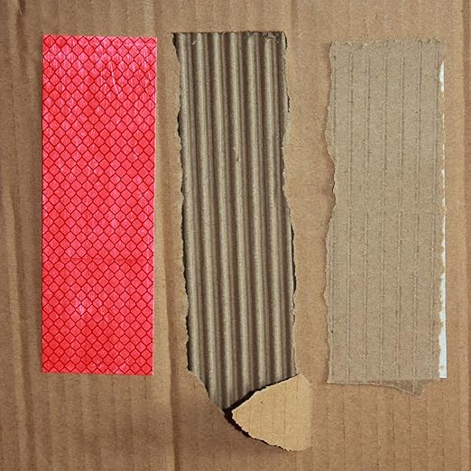 Non Fading Red Reflective Stickers 2 inch X 6 inch, Outdoor Waterproof High Visibility Warning Safety Adhesive Reflector Tape (20 Pcs)