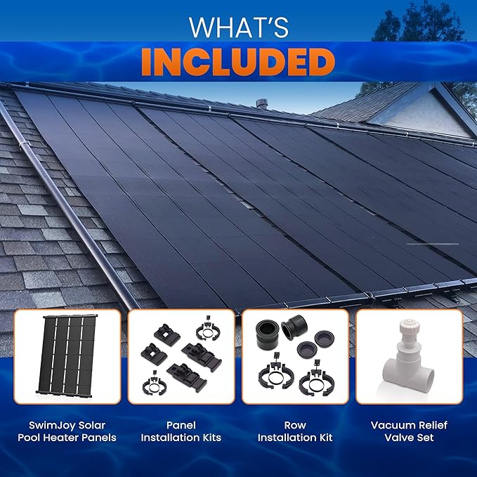 Industrial Grade Solar Pool Heater DIY Kit - Superior High-Wind Strapless Mounting System & Maximum Freeze Resistance (2-4'x12.5' / 100 Square Feet)