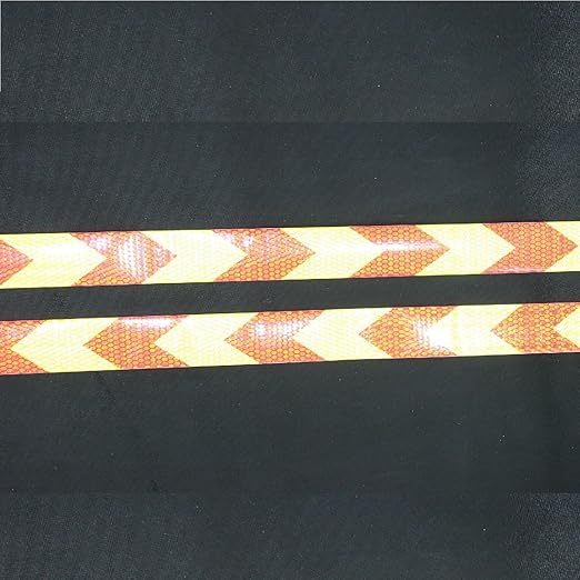 Reflective Tape Outdoor Waterproof 1 inch X 166 feet, High Visibility Hazard Conspicuity Warning Safety Industrial Marking Tape