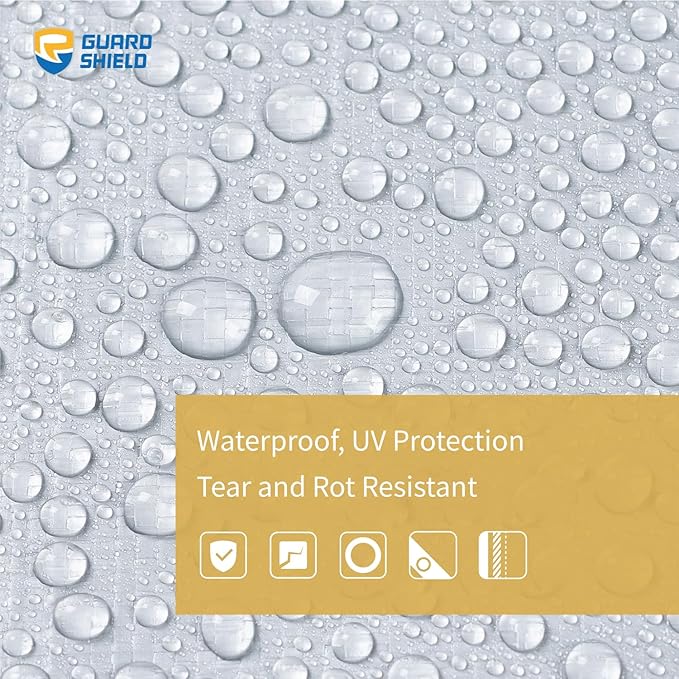 GUARD SHIELD Heavy Duty Tarp 20x40 Feet Silver Multi Purpose Thick Waterproof Poly Tarp Cover 10mil