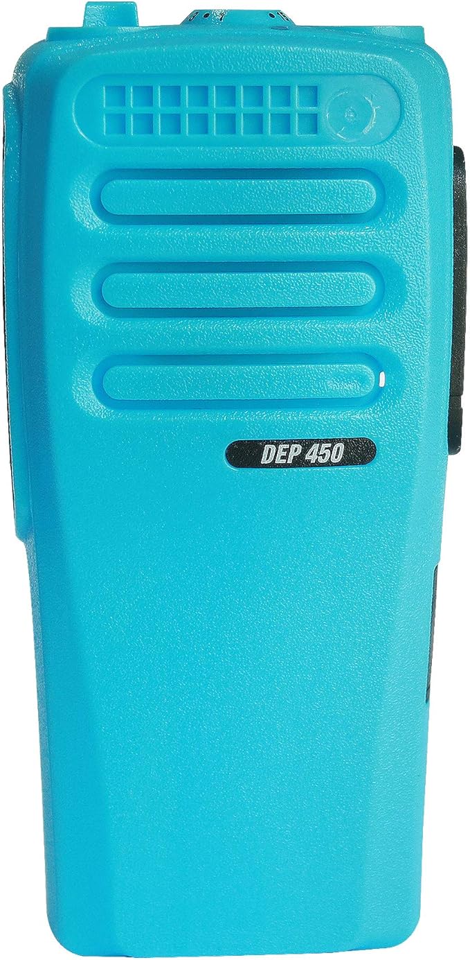 Amasu Blue 16 Channel Replacement Housing Case Compatible with CP200D with Buttons Channel PTT Button