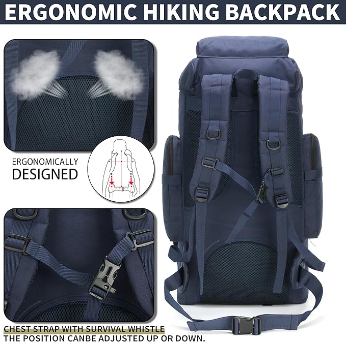 Hiking Backpack for Men 70L/100L Camping Backpack Military Rucksack Molle 3 Days Assault Pack for Climbing