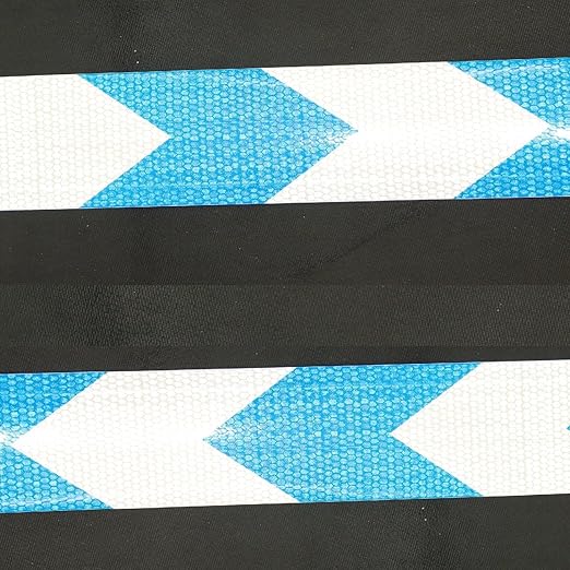 Reflective Tape Blue White 3 Inch x 168 Feet, Outdoor Waterproof Conspicuity Strong Adhesive Reflector for Vehicles