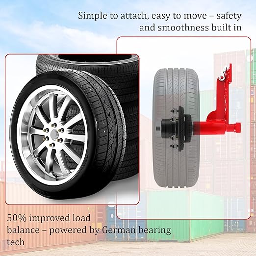 Shipping Container Wheel Kit, Ratchet Straps & Shackles,Shipping Container Accessories,6-Lug Wheels with Heavy-Duty Axles,Heavy-Duty Mobility for 20ft & 40ft Empty Containers