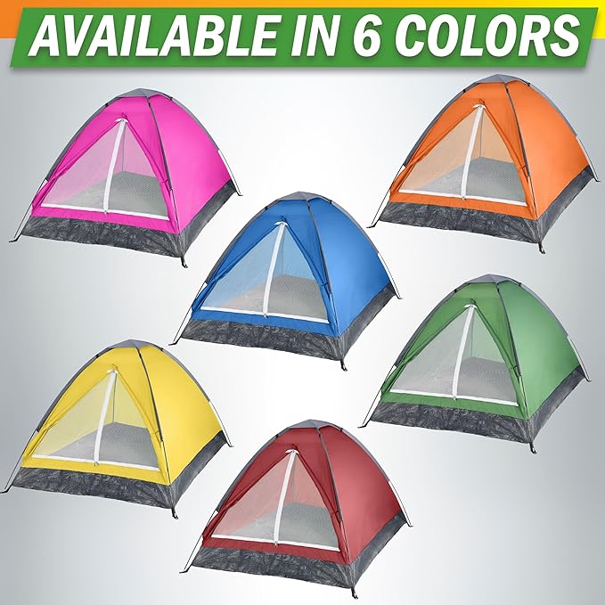 2-Person Dome Tent – Easy Set Up Shelter with Rain Fly and Carrying Bag for Camping