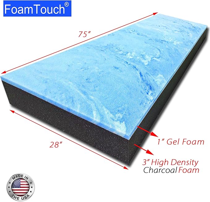 FoamTouch 4" Gel-Memory-Foam-Mattress No Cover