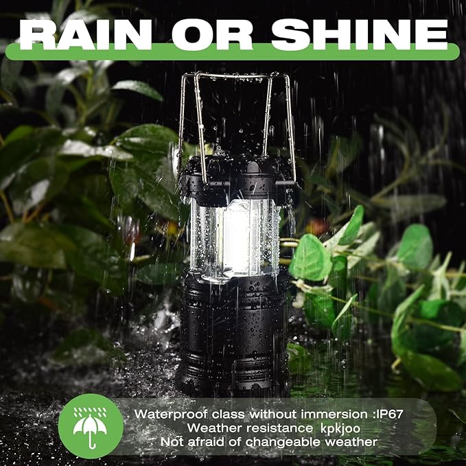 Lantern Collapsible Camping Light, Battery Operated Lanterns LED Super Bright for Power Outages Indoor Emergency Outdoor Camping Hiking Kit (COB-1)